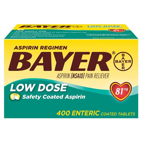 bayer aspirin dosage for adults